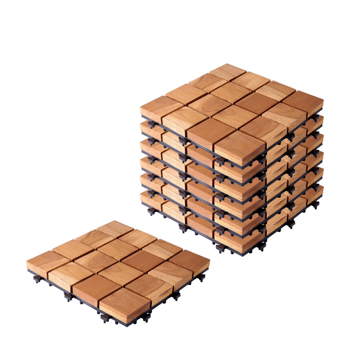 Teak Wood Deck Tiles - Brown (TIL-BR-012)