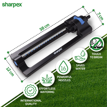 Heavy Duty Turbo Oscillating Sprinkler for Garden Watering