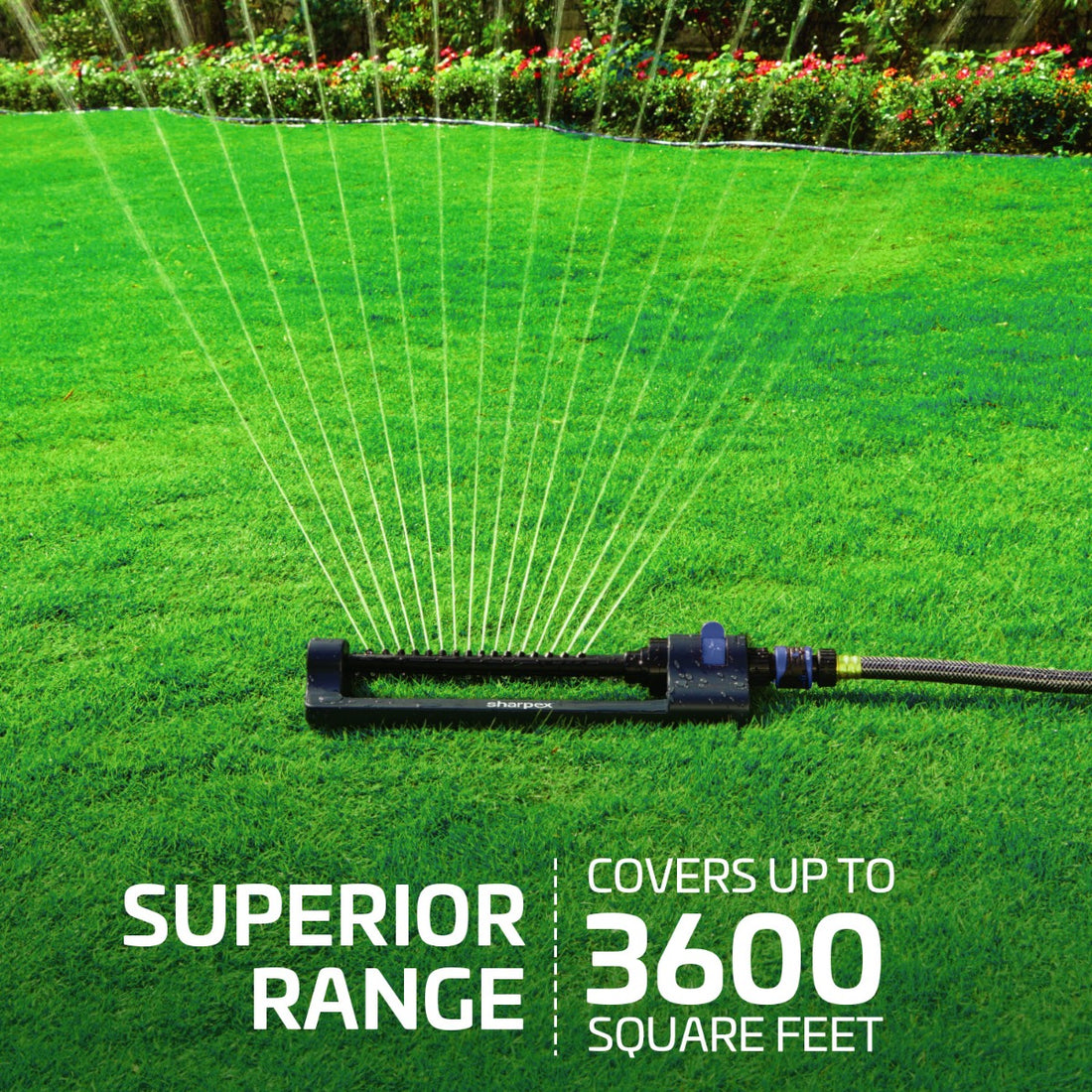 Heavy Duty Turbo Oscillating Sprinkler for Garden Watering
