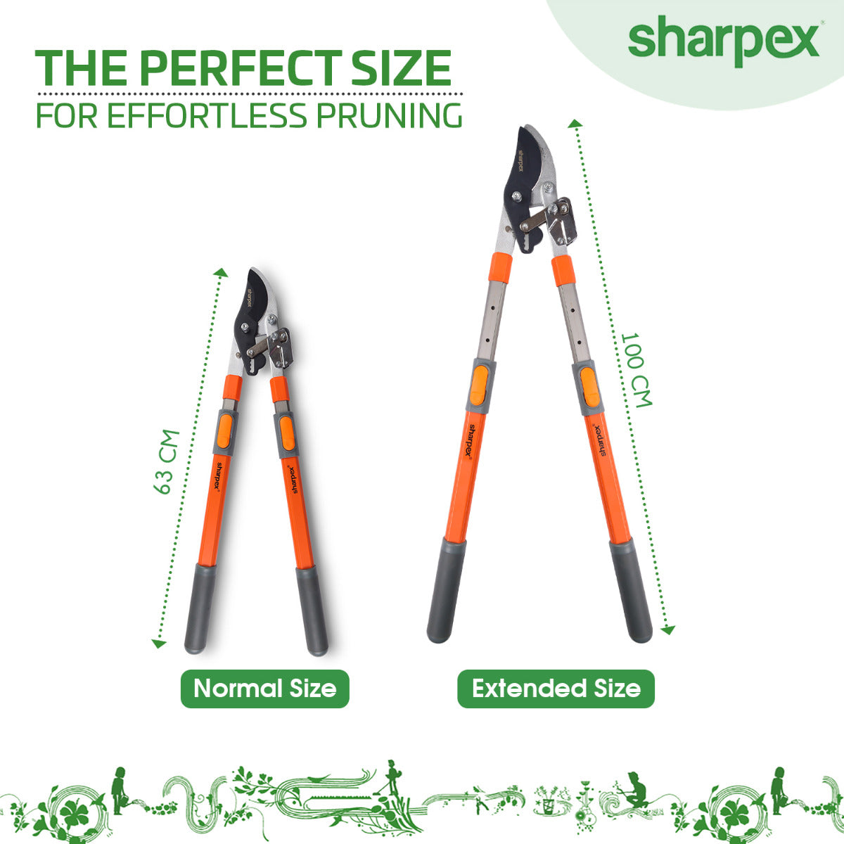 Bypass Ratchet Lopper with Telescopic Handles