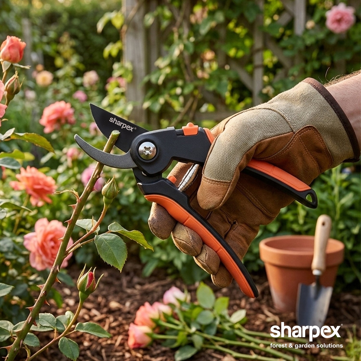 Heavy Duty 8 Inch Garden Bypass Pruning Shears