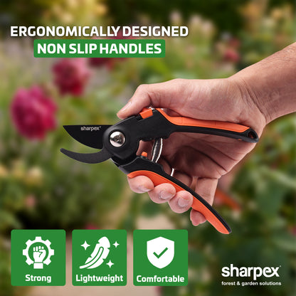 Heavy Duty 8 Inch Garden Bypass Pruning Shears