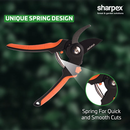 Heavy Duty 8 Inch Garden Bypass Pruning Shears