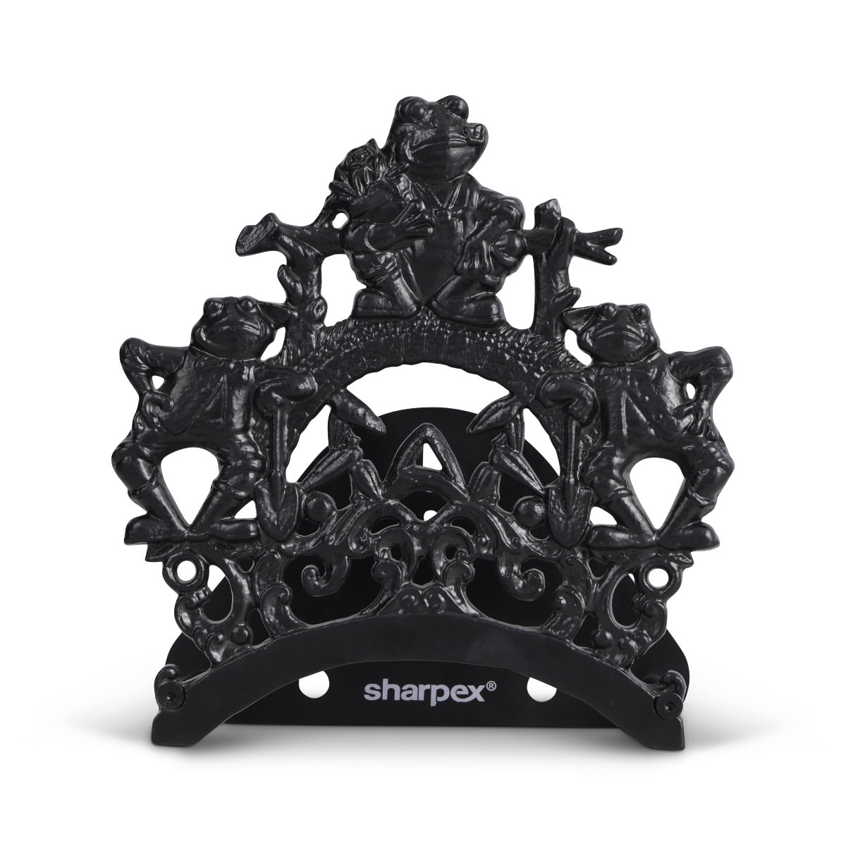 Sharpex DIY Hose Hanger for Garden Pipe | Decorative Wall Mounted Garden Pipe Holder for Hotel, Backyard, Garden, and Indoor - Outdoor | Heavy Duty Metal Portable Hose Pipe Holder Only (HOS-BL-017)