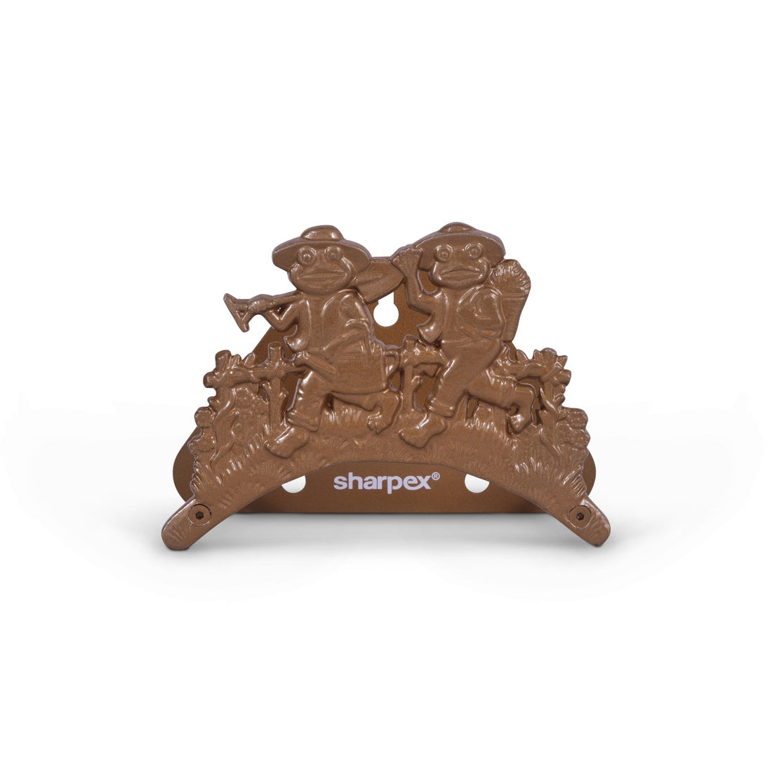 Sharpex DIY Hose Hanger for Garden Pipe | Decorative Wall Mounted Garden Pipe Holder for Hotel, Backyard, Garden, and Indoor - Outdoor | Heavy Duty Metal Portable Hose Pipe Holder Only (Gold, HOS-GL-022)