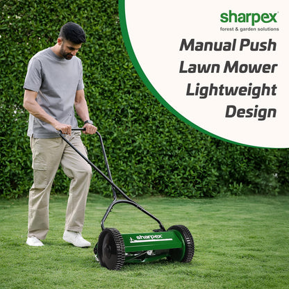 12" Manual Lawn Mower (Green)
