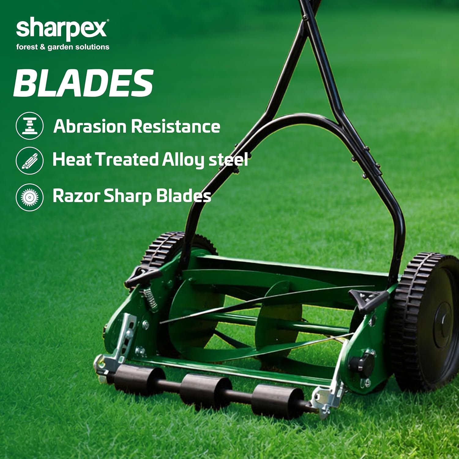 12" Manual Lawn Mower (Green)
