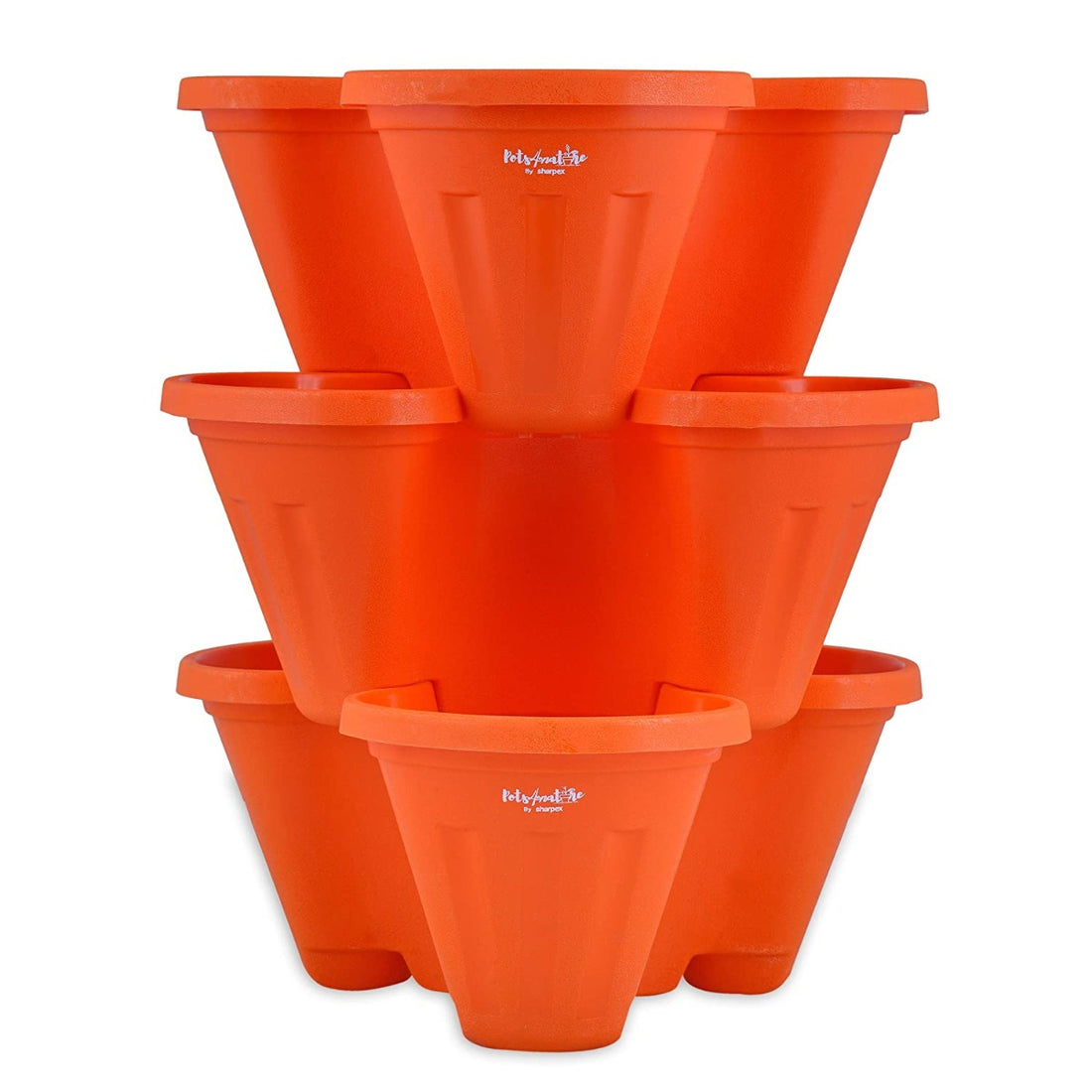3 Tier Gardening Tower plastics pots(POT-OR-037)