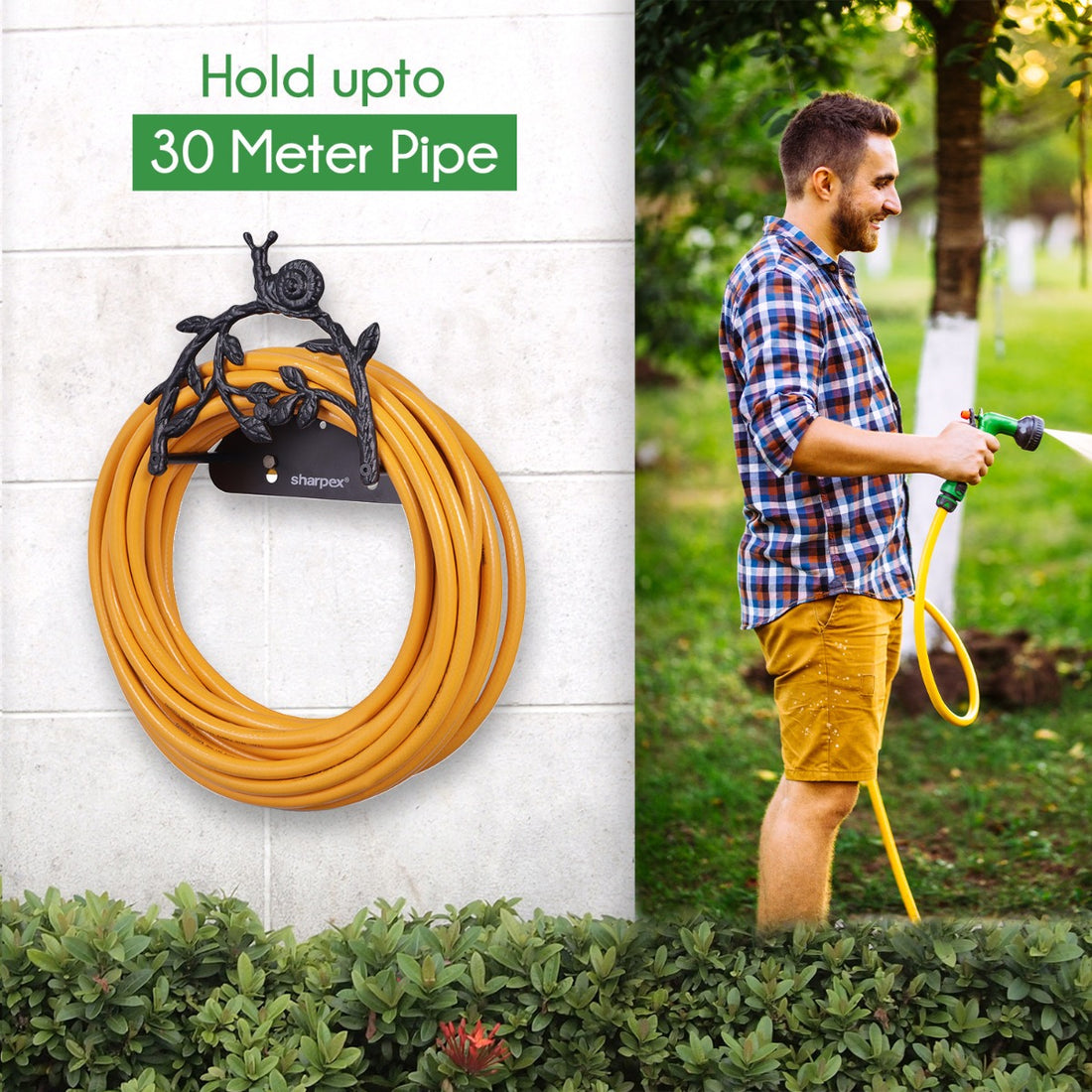 Heavy Duty Metal Portable Hose Pipe Holder Only (HOS-BL-025)