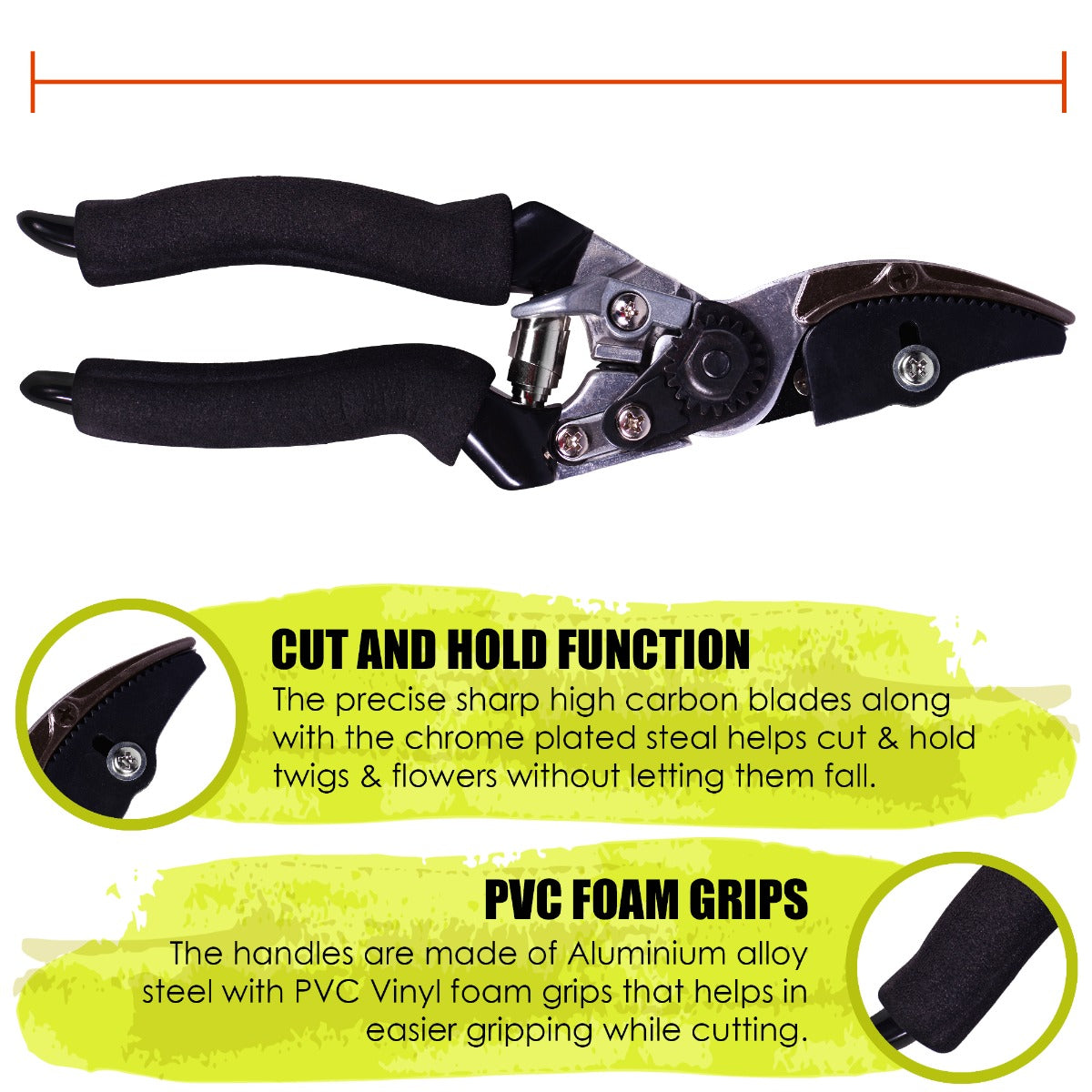Bypass Pruning Shears - Cut &amp; Hold
