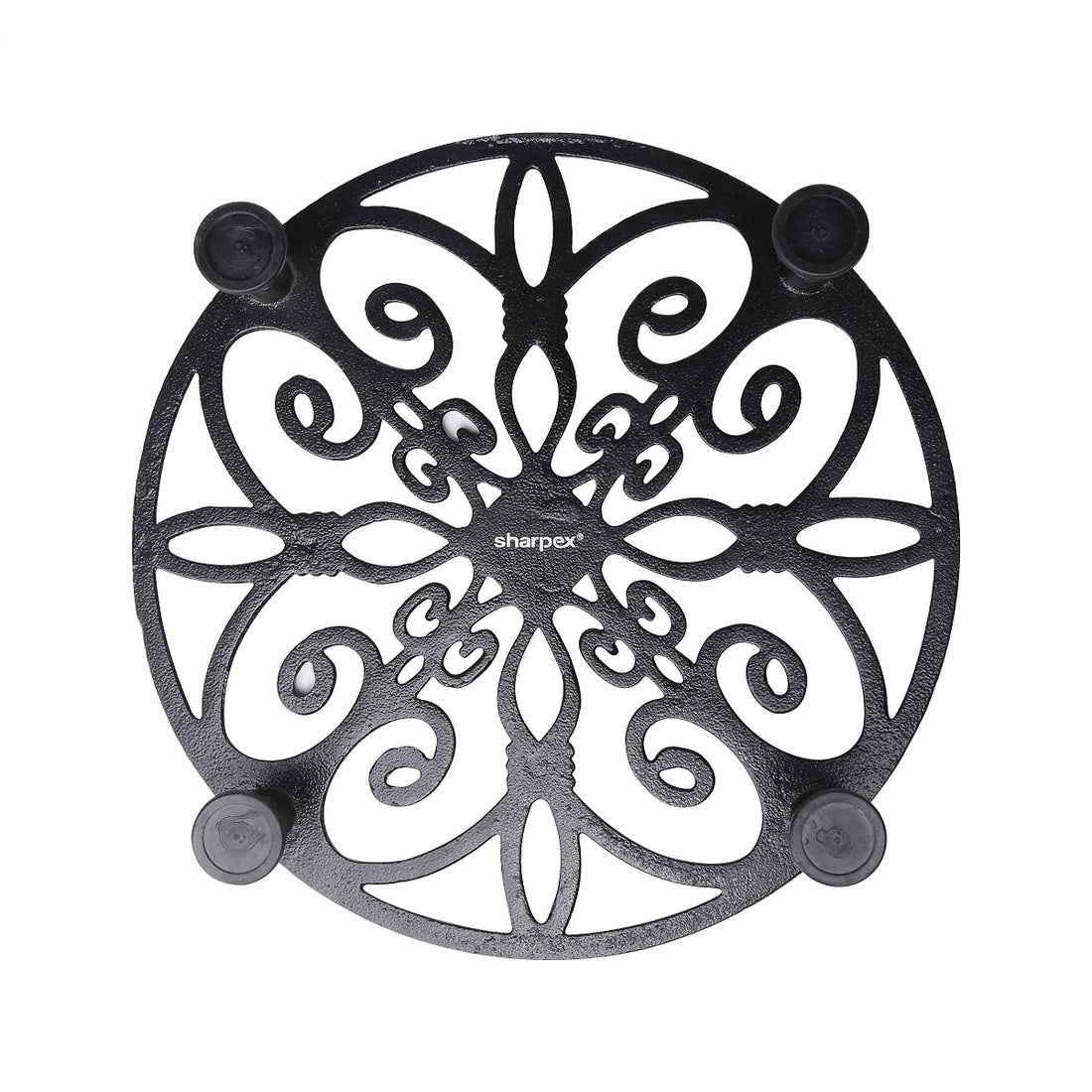 Iron Trolley - Black- Set of 4 (CO4-TRL-BL-019)