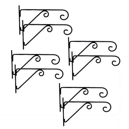 Metal Wall Bracket - Black- 8 PC   (CO8-BRK-BL-008)