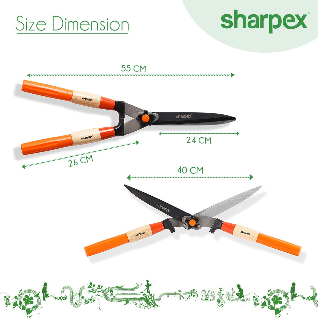 Hedge Shear with Wood &amp; Plastic Handle