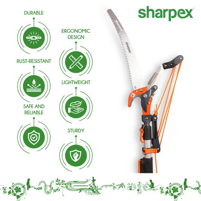 Sharpex 11 feet 3 Stage Telescopic Long Cutter for Tree Pruning