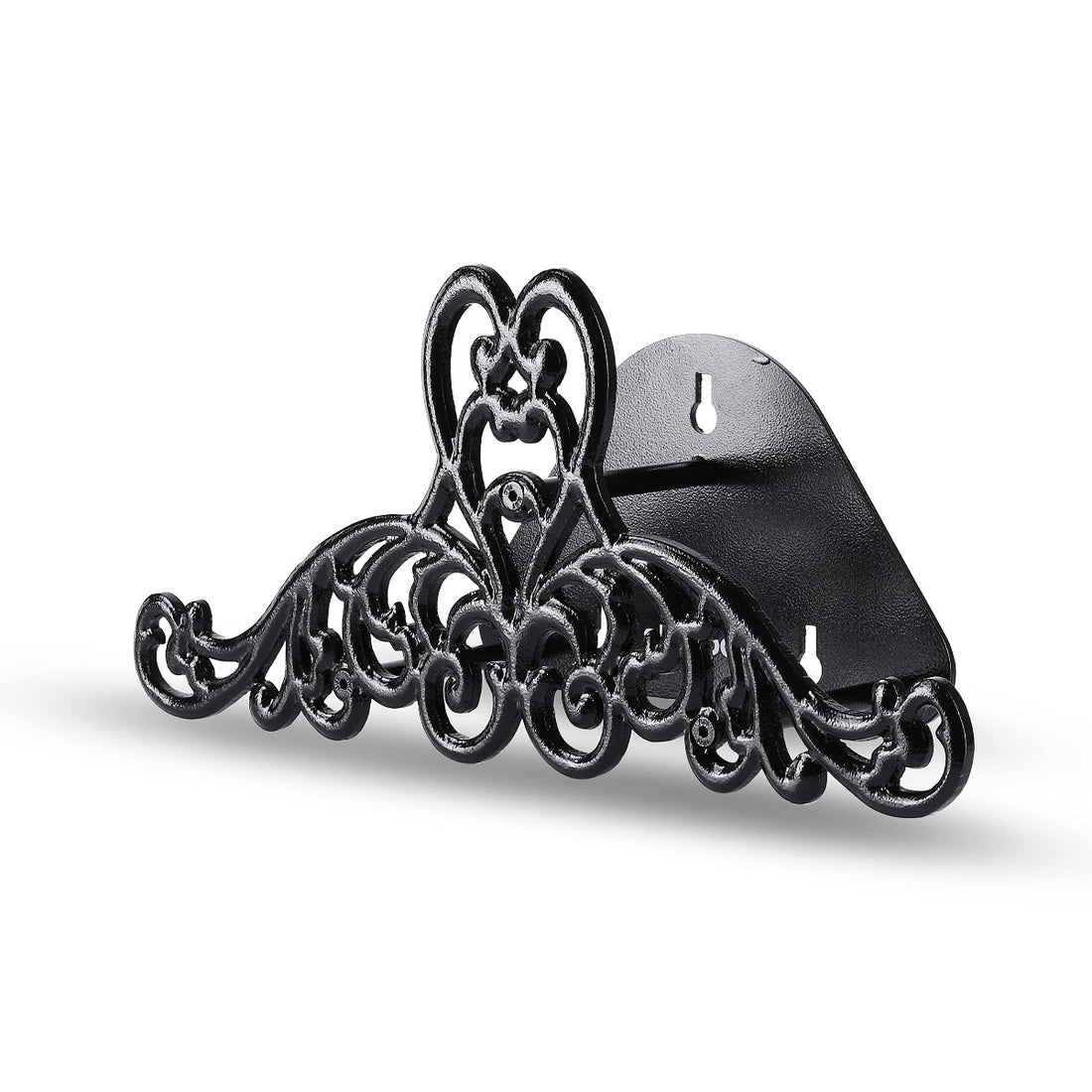 DIY Ornamental Garden Hose Hanger - Heavy Duty Portable Irrigation Hose Hanger Only - Wall Mounted Watering Hose Holders (Black,HOS-BL-015)