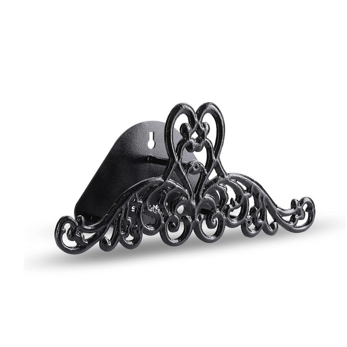 DIY Ornamental Garden Hose Hanger - Heavy Duty Portable Irrigation Hose Hanger Only - Wall Mounted Watering Hose Holders (Black,HOS-BL-015)