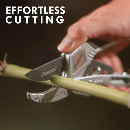 Professional Ratchet Garden Pruning Shears (Alum. Handles) - Anvil Type