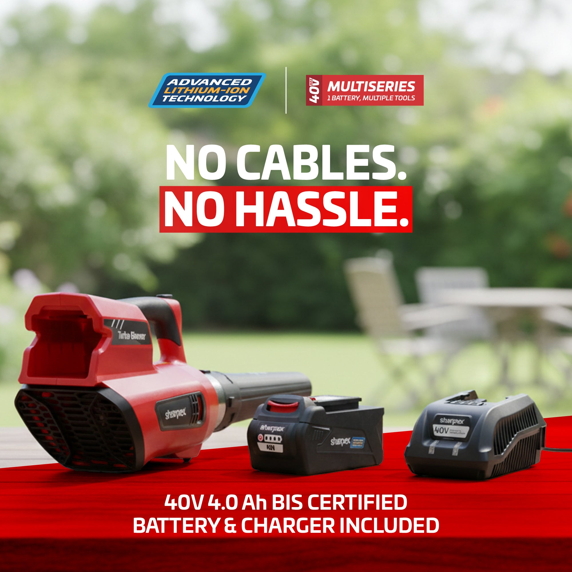 Cordless Leaf Blower 40V - Battery Operated