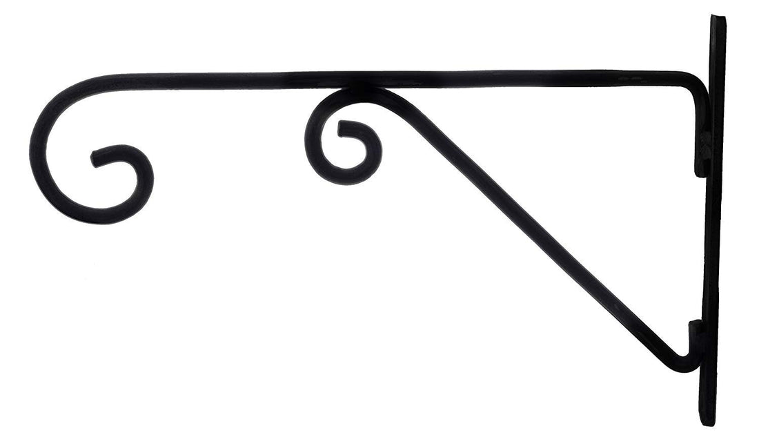 Metal Wall Bracket - Black- 4 PC  (CO4-BRK-BL-008)