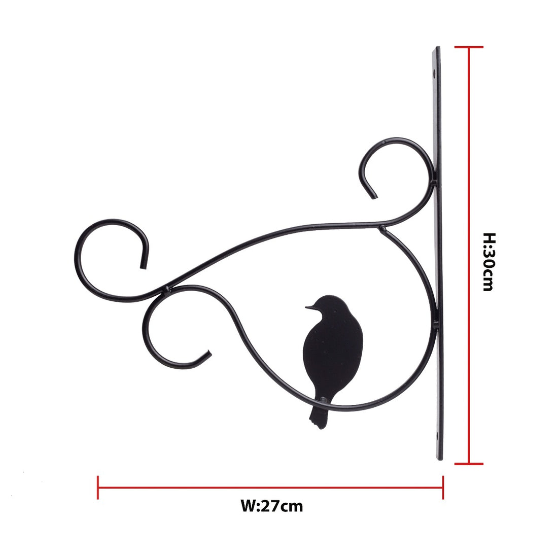 Metal Wall Bracket - Black- 4 PC  (CO4-BRK-BL-019)