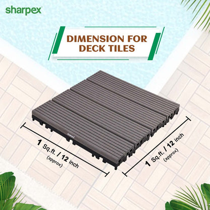 WPC Deck Tiles (TIL-GY-010)