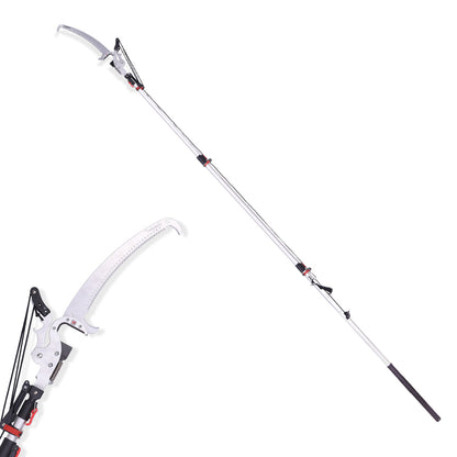 Sharpex 3 Stage Telescopic Long Cutter for Tree | 18 Feet Tree Pole Pruner Handle Adjustable (8 feet To 18 feet) Pruning Saw for Branch Long Reach Tree Trimming, and Patio Trees Branches Cutting (LC3-fba)