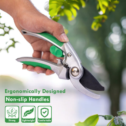 garden scissors india Sharpex Heavy-Duty Bypass Professional Pruning Shears For Gardening & Scissors SK5 Carbon Steel With Teflon Coating Blade