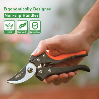 Heavy Duty 8 Inch Garden Bypass Pruning Shears