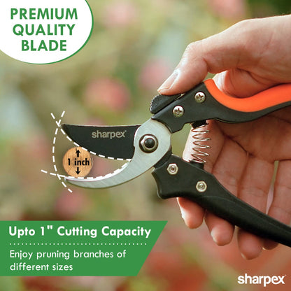 Heavy Duty 8 Inch Garden Bypass Pruning Shears