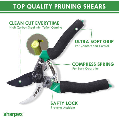 Heavy Duty Pruning Shears Bypass Secateurs