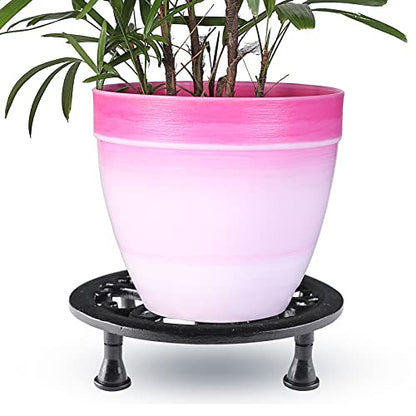 Metal Pot Stand- Black -Set of 4 (CO4-STN-PLS-BL-16)