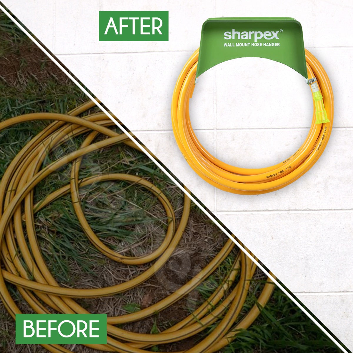 Heavy Duty Steel Portable Irrigation Watering Hose Holder Only (Green, HOS-GR-010)