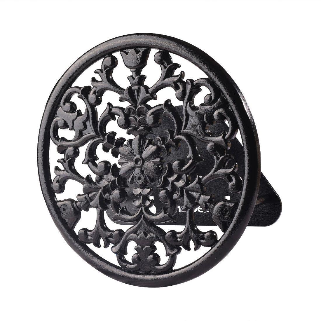 Sharpex DIY Hose Hanger for Garden Pipe - Ornamental Garden Pipe Holder Wall Mounted for Garden, Hotel, Backyard and Outdoor - Heavy Duty Metal Portable Irrigation Hose Pipe Holder Only (Black, HOS-BL-016)