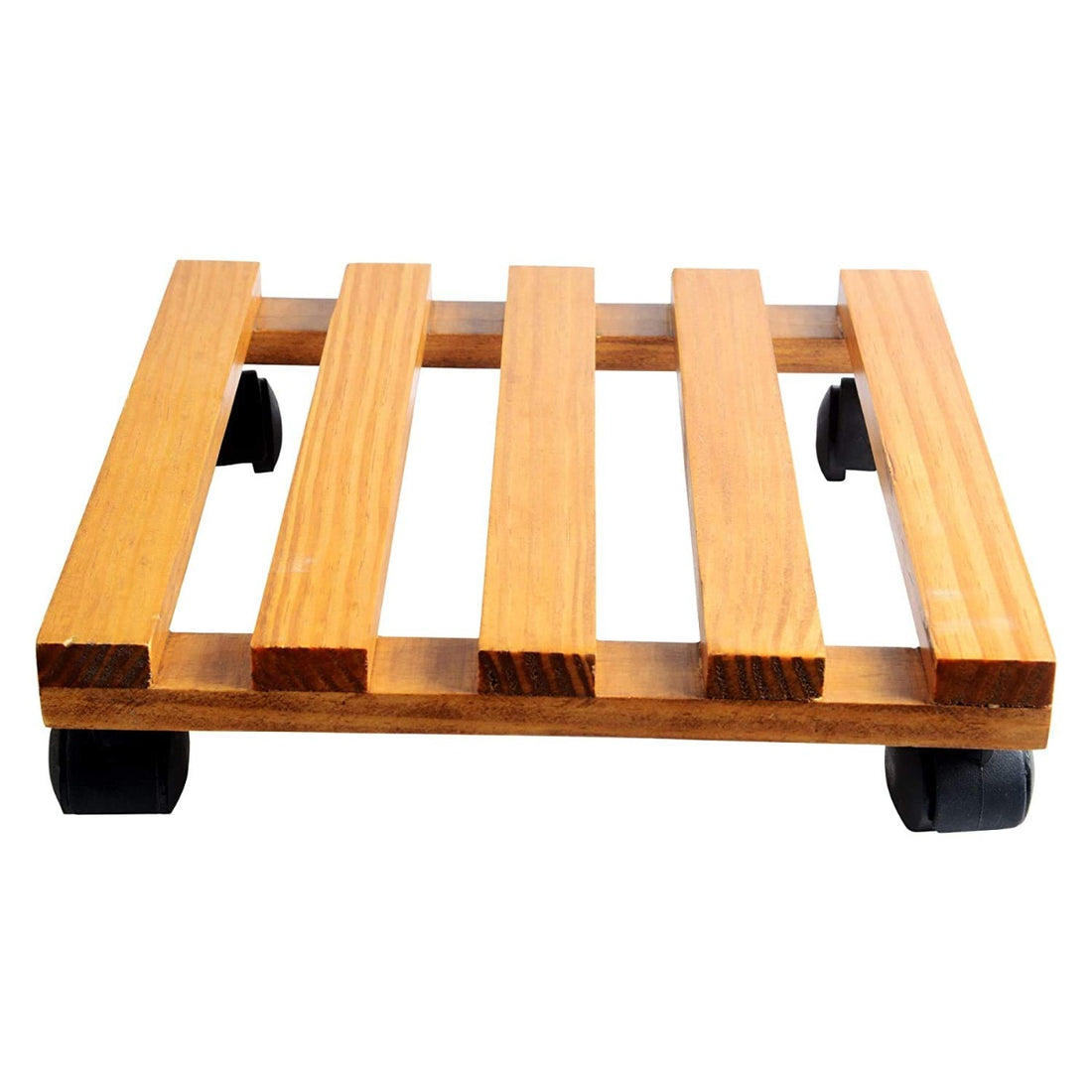 Wood Trolley - Yellow - Set of 4 (CO4-TRL-YL-006)