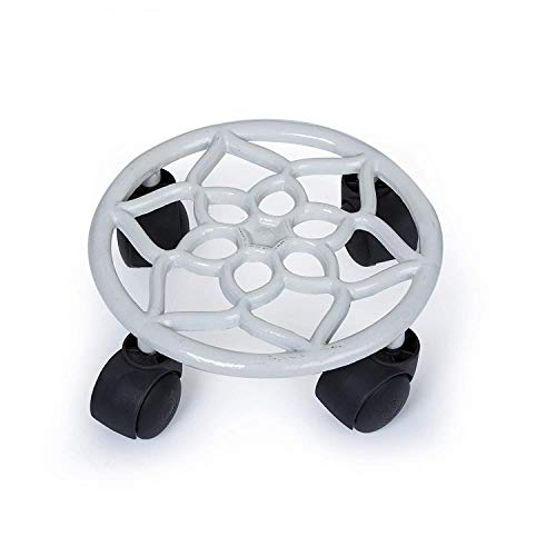 Metal Trolley - White - Set of 2 (CO-TRL-WH-007)
