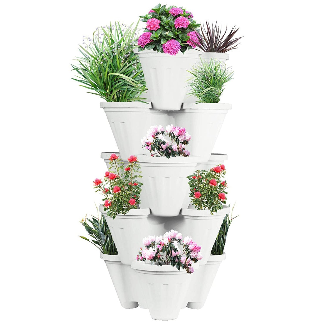 Garden Stacking Flower Pot( POT-WH-024 )