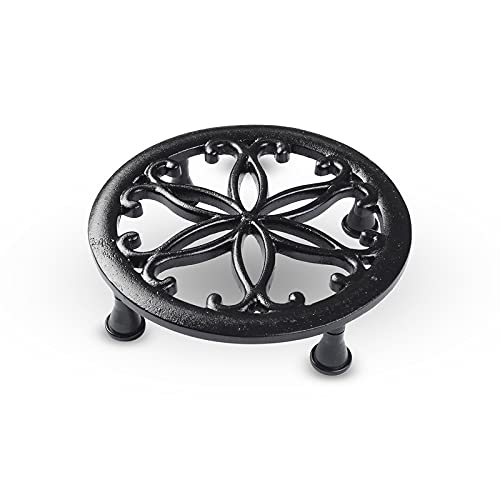 Metal Pot Stand- Black -Set of 4 (CO4-STN-PLS-BL-06)