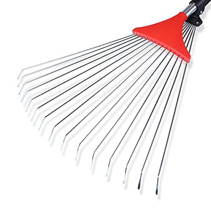 Adjustable Rake - Telescopic Handle (Red)