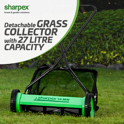 16&quot; Manual Lawn Mower - Green