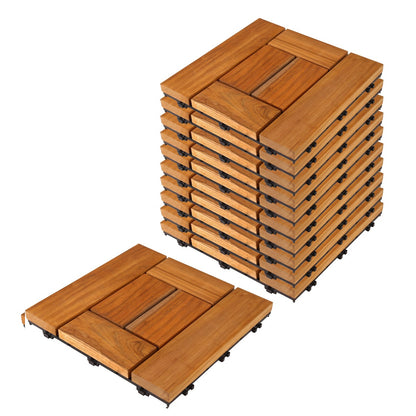 Teak Wood Deck Tiles - Brown (TIL-BR-001)