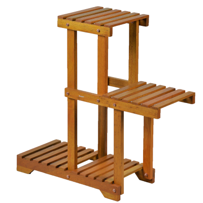3 Tier Wooden Plant Stand - Brown( STN-BR-013 )