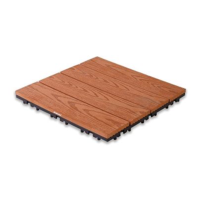 WPC Interlocking Deck Tiles Pack of 10 (CO10-TIL-BR-014) - Brown 