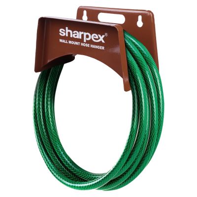 Sharpex DIY Metal Hose Pipe Holder For Garden Pipe - Hose Holder Wall Mounted for Garden, Hotel, Backyard, and Outdoor - Heavy Duty Steel Portable Irrigation Watering Hose Holder Only (Dark Brown) 