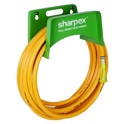  Sharpex DIY Metal Hose Pipe Holder For Garden Pipe - Hose Holder Wall Mounted for Garden, Hotel, Backyard, and Outdoor - Heavy Duty Steel Portable Irrigation Watering Hose Holder Only (Green, HOS-GR-010)