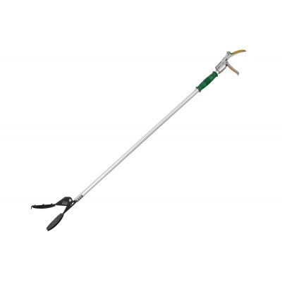 Sharpex 4.4 Feet Long Arm Long Reach Picker Stick | Heavy Duty 4.4 Feet Fixed Length Grabber Pickup Garden Aluminum Stick | Excellent Grip Handle with Lock Latch (Green) 