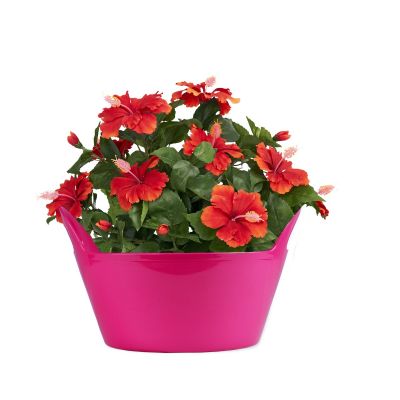 Basket Flower Pot - Pink( POT-JE-J22-150 )