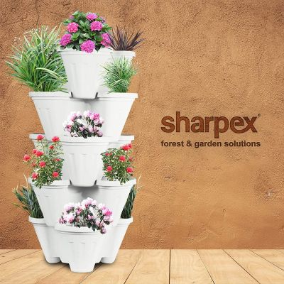 Garden Stacking Flower Pot( POT-WH-024 )