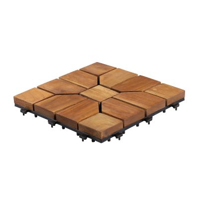 Teak Wood Deck Tiles - Brown  (TIL-BR-016)
